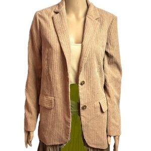 NWT - And Now This - XS - Camel Wide Row  Corduroy Blazer Suit Jacket